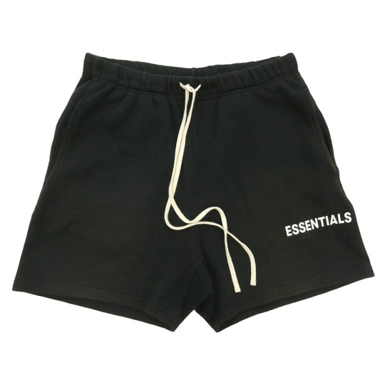 FEAR OF GOD フィアオブゴッド ESSENTIALS エッセンシャルズ ドローコード ロゴ スウェット ショーツ ハーフ パンツ ブラック系 M【中古】
