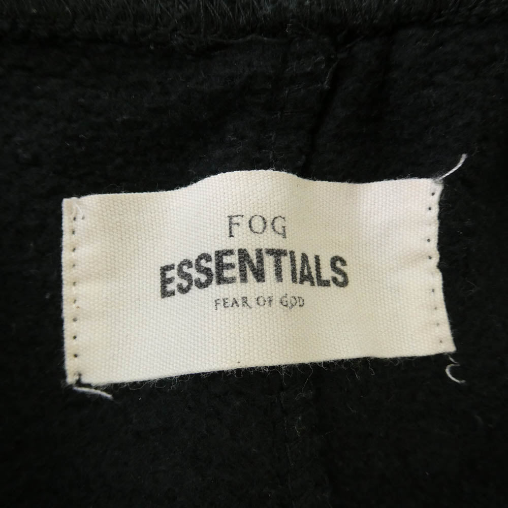 FEAR OF GOD フィアオブゴッド ESSENTIALS エッセンシャルズ ドローコード ロゴ スウェット ショーツ ハーフ パンツ ブラック系 M【中古】