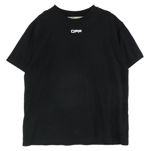 OFF-WHITE オフホワイト OMMA038S20185003 クロスドアロー ロゴ プリント 半袖 Tシャツ カットソー ブラック系 M【中古】