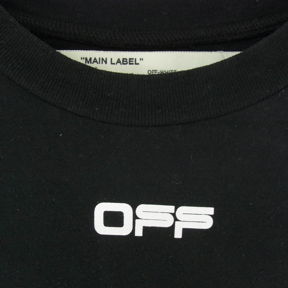 OFF-WHITE オフホワイト OMMA038S20185003 クロスドアロー ロゴ プリント 半袖 Tシャツ カットソー ブラック系 M【中古】
