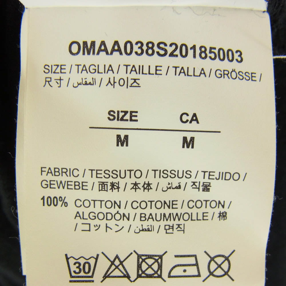 OFF-WHITE オフホワイト OMMA038S20185003 クロスドアロー ロゴ プリント 半袖 Tシャツ カットソー ブラック系 M【中古】