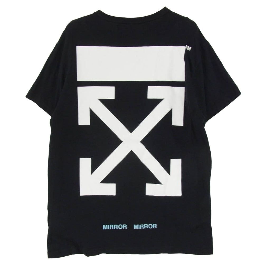 OFF-WHITE オフホワイト Caravaggio カラヴァッジョ クロスドアロー 半袖 Tシャツ カットソー ブラック系 S【中古】