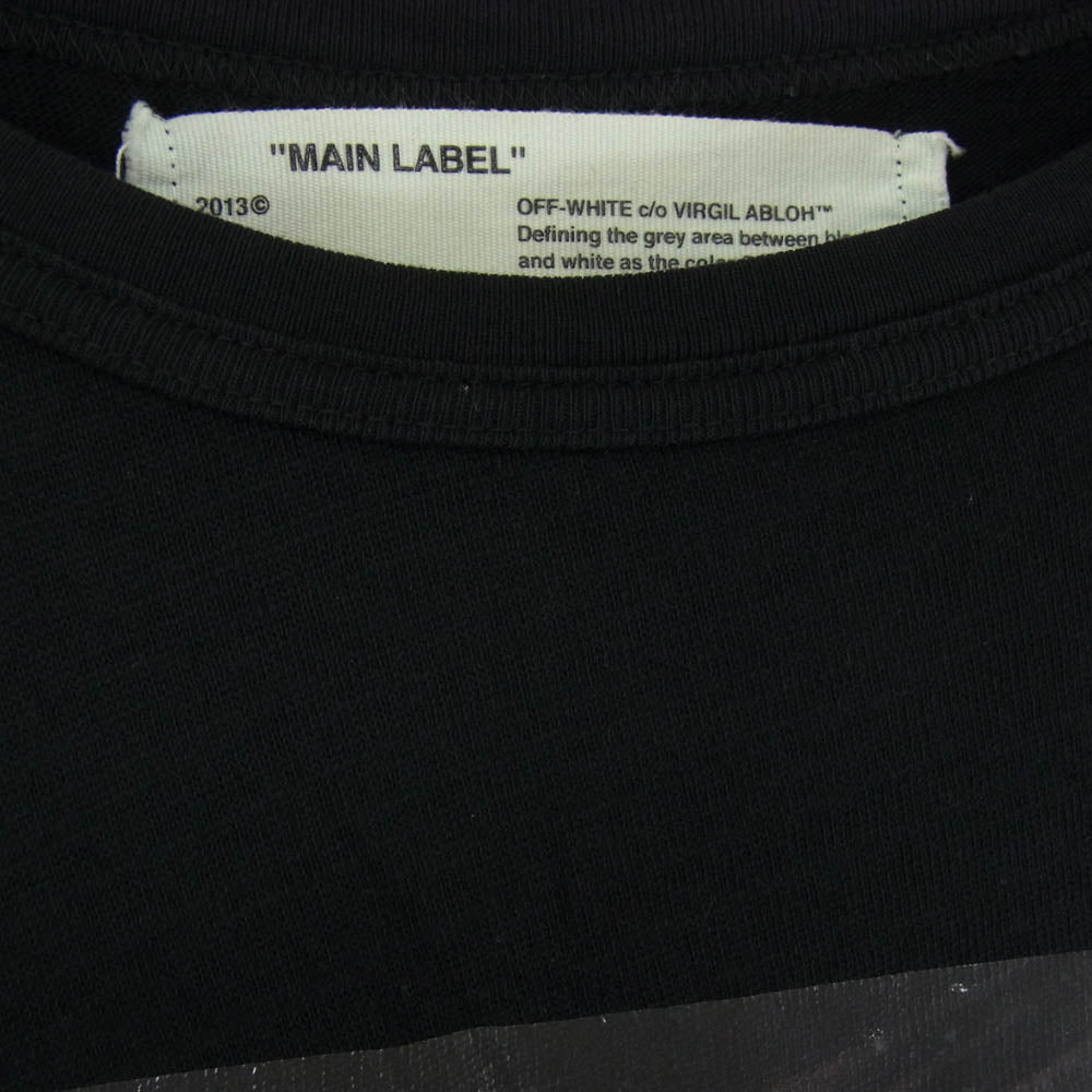 OFF-WHITE オフホワイト Caravaggio カラヴァッジョ クロスドアロー 半袖 Tシャツ カットソー ブラック系 S【中古】