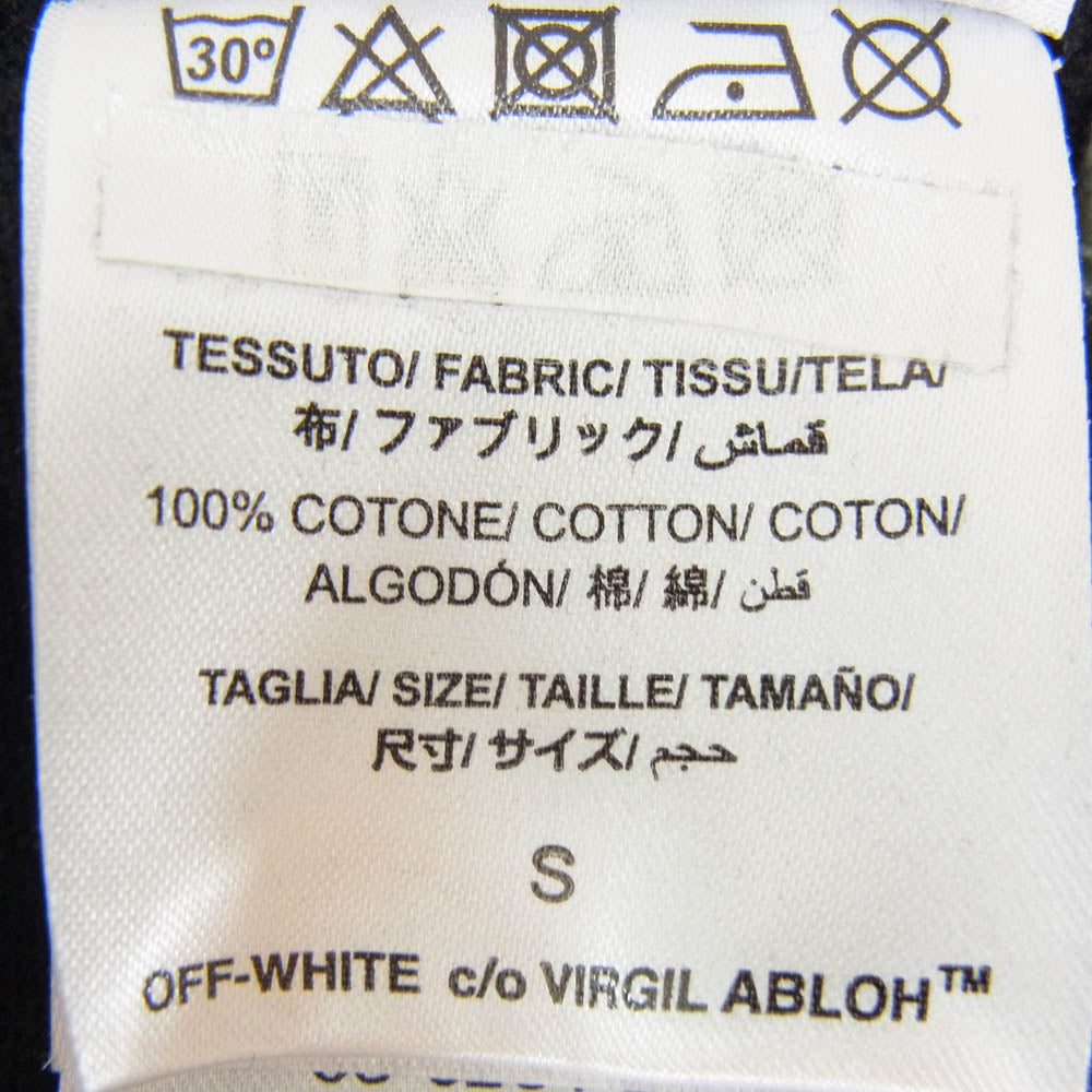 OFF-WHITE オフホワイト Caravaggio カラヴァッジョ クロスドアロー 半袖 Tシャツ カットソー ブラック系 S【中古】