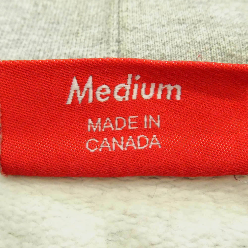 Supreme シュプリーム 14AW Banner Pullover Hoodie バナー プルオーバー フーディー ロゴ パーカー グレー系 M【中古】