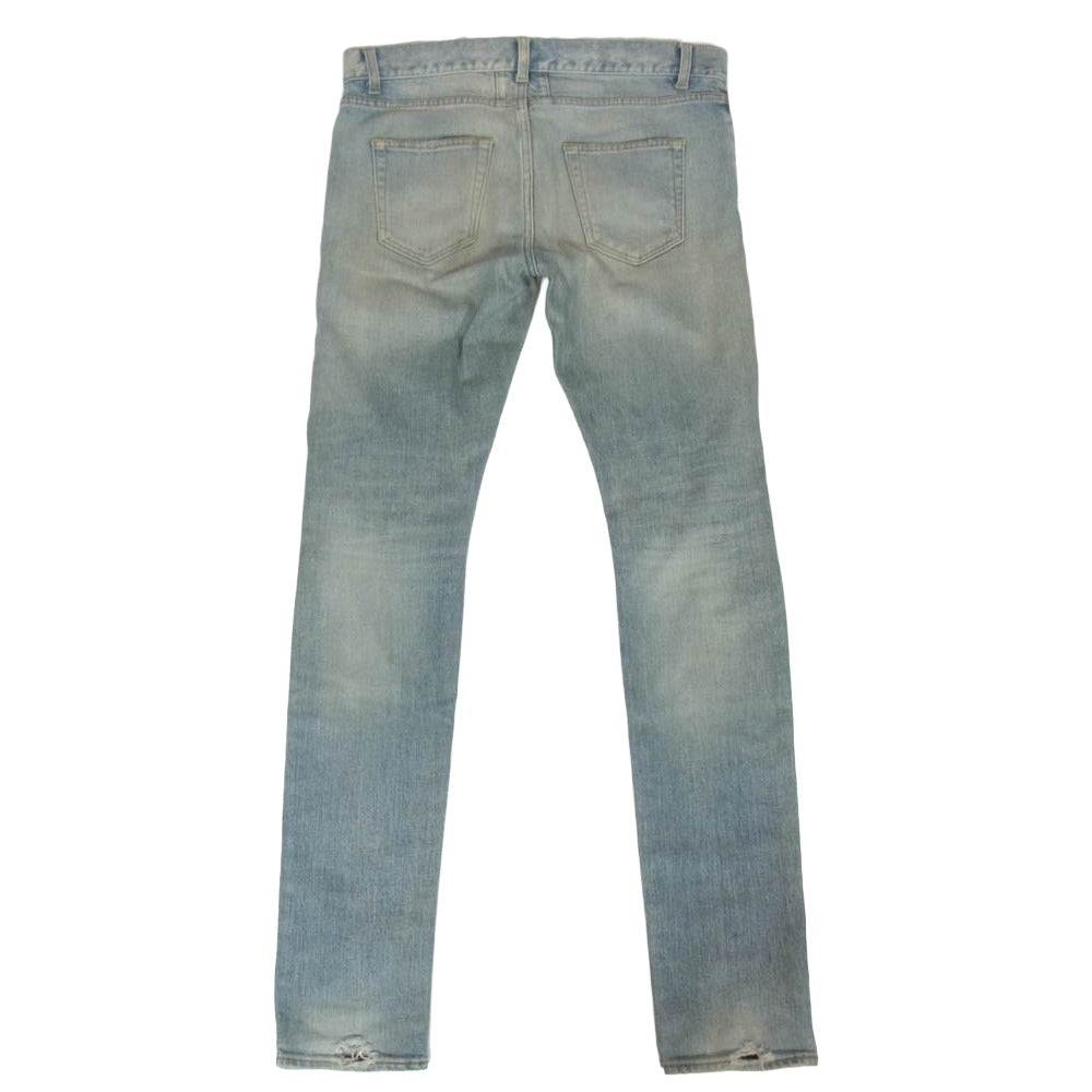 SAINT LAURENT サンローラン 16AW 391659 Y847M エディ期 Destroyed Skinny Jeans デストロイ ダメージ スキニー デニム パンツ インディゴブルー系 31【中古】
