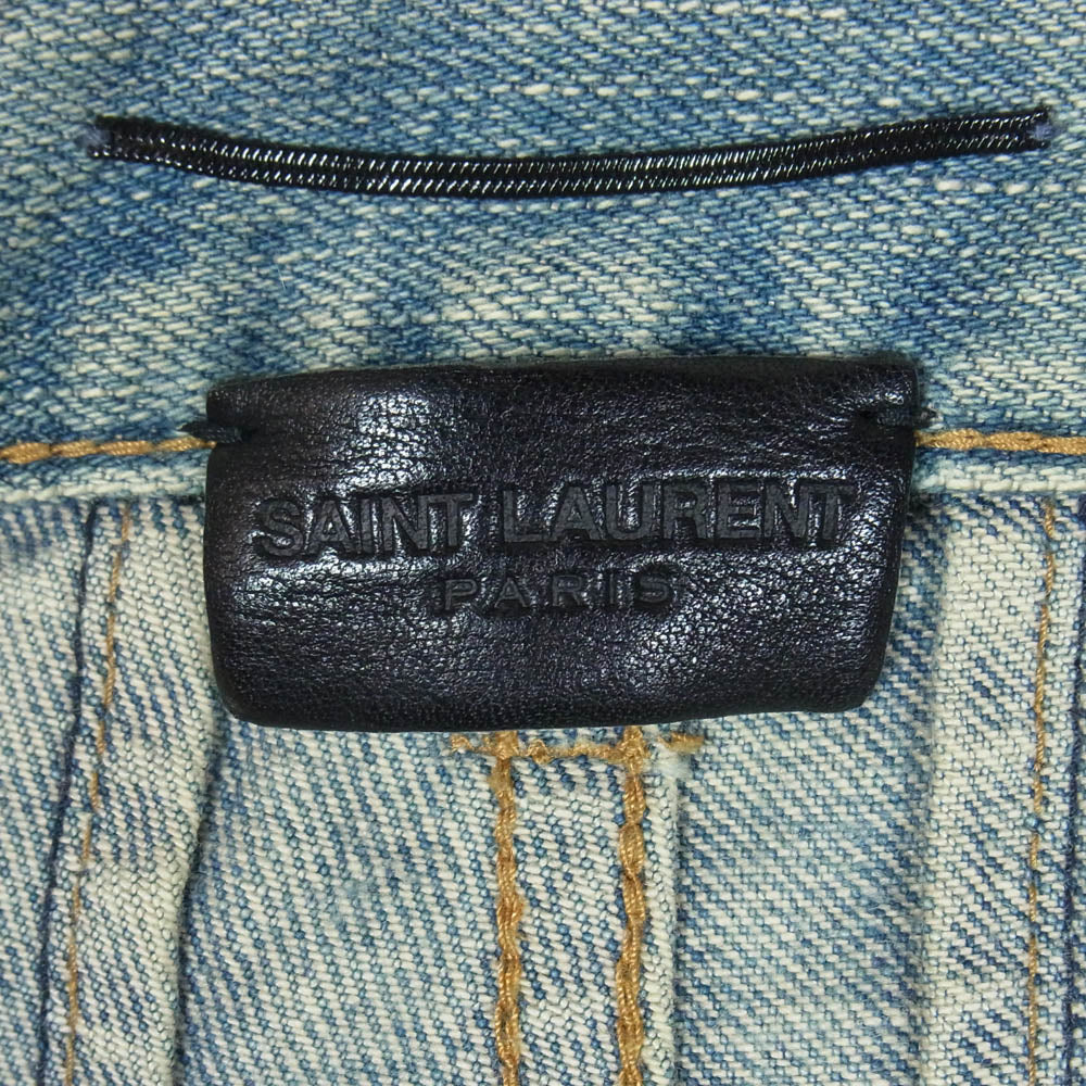 SAINT LAURENT サンローラン 16AW 391659 Y847M エディ期 Destroyed Skinny Jeans デストロイ ダメージ スキニー デニム パンツ インディゴブルー系 31【中古】