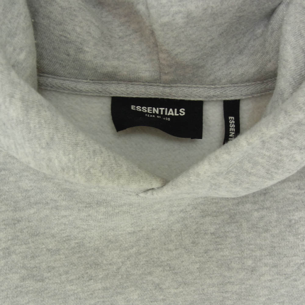 FEAR OF GOD フィアオブゴッド ESSENTIALS エッセンシャルズ バックリフレクティブロゴ フーディー パーカー グレー系 M【中古】