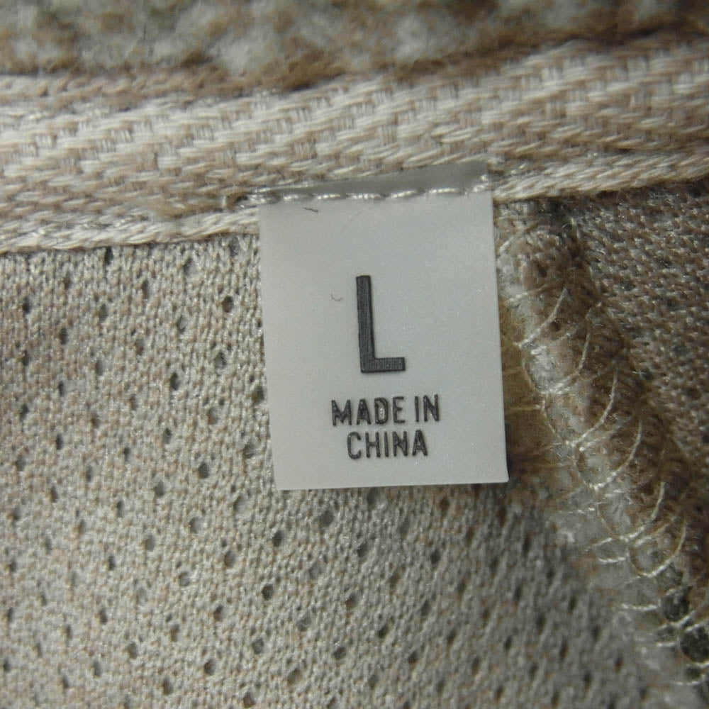 FEAR OF GOD フィアオブゴッド ESSENTIALS エッセンシャルズ ボア フリース カモフラ ハーフジップ アノラック フーディー パーカー ベージュ系 グリーン系 L【中古】