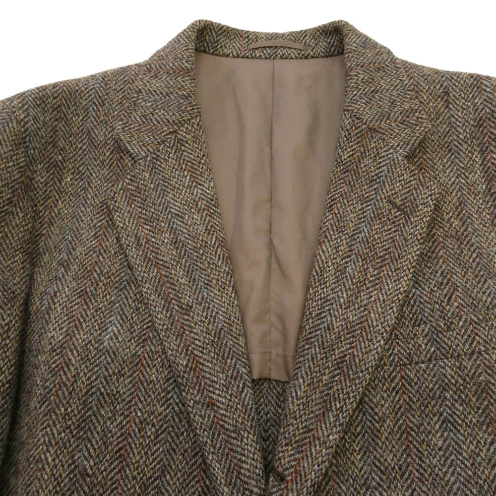 ジェイプレス PWJ-BROV-LA-0417 90s Harris Tweed ハリスツイード チェック柄 ウール テーラードジャケット 3 ブラウン系 X3【中古】