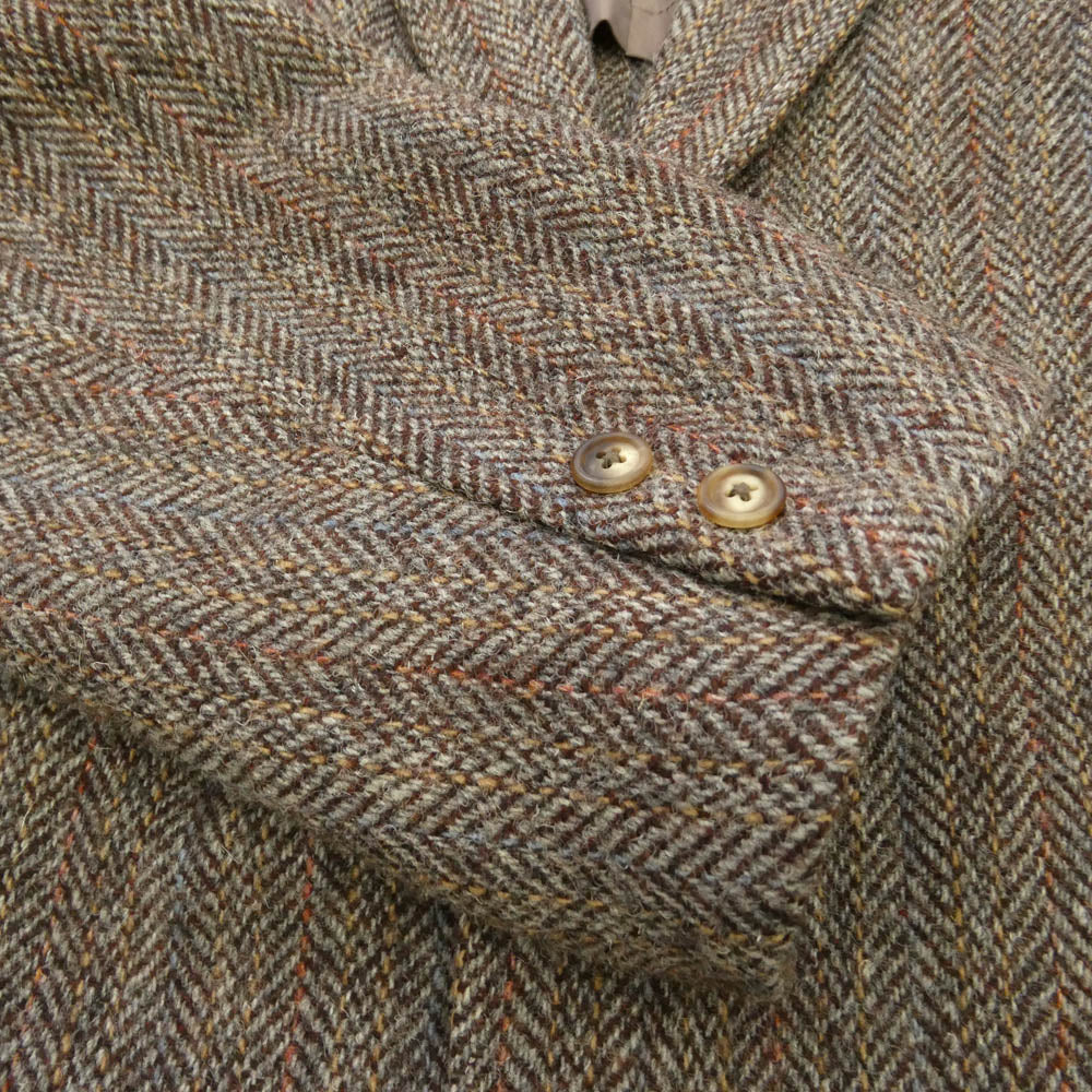 ジェイプレス PWJ-BROV-LA-0417 90s Harris Tweed ハリスツイード チェック柄 ウール テーラードジャケット 3 ブラウン系 X3【中古】