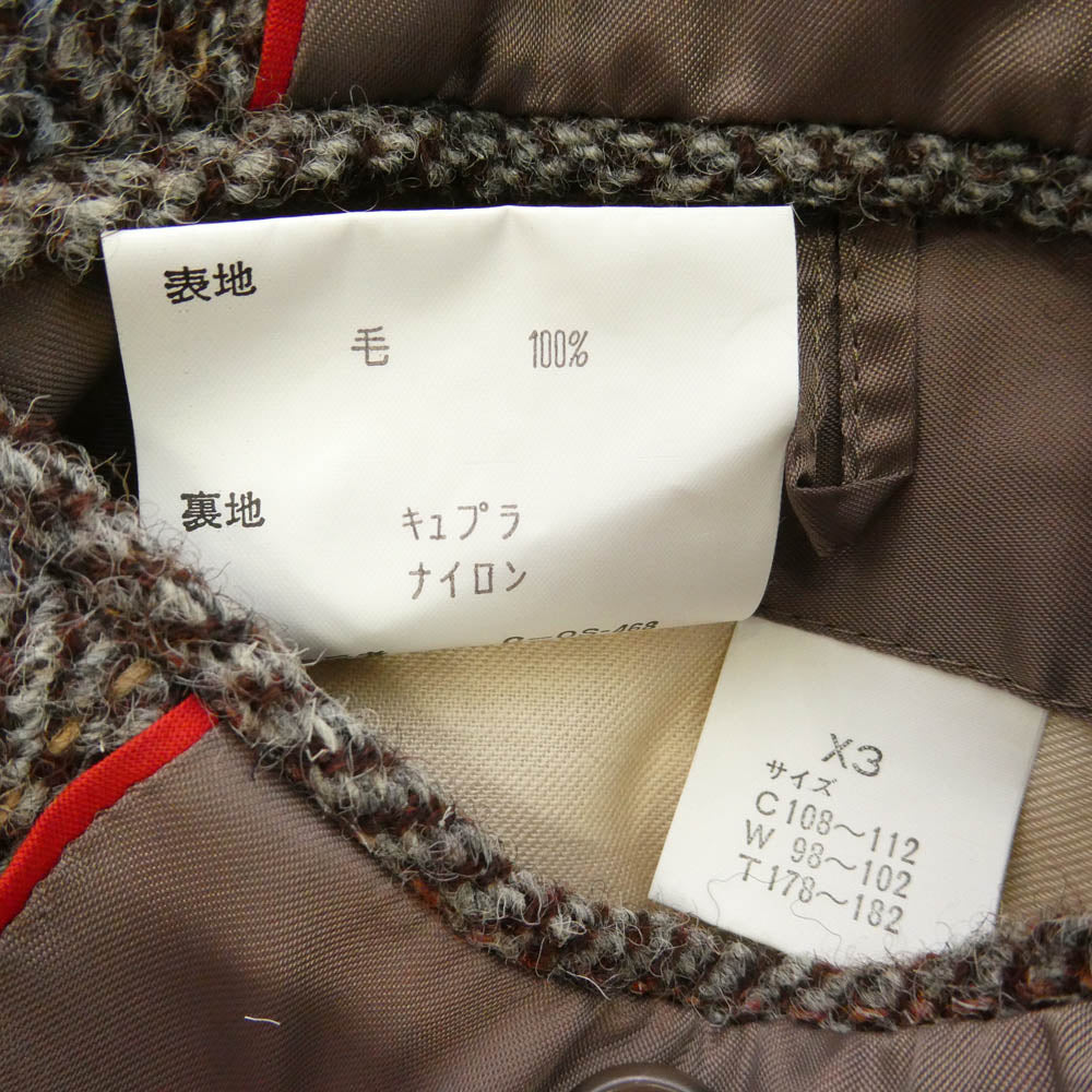 ジェイプレス PWJ-BROV-LA-0417 90s Harris Tweed ハリスツイード チェック柄 ウール テーラードジャケット 3 ブラウン系 X3【中古】