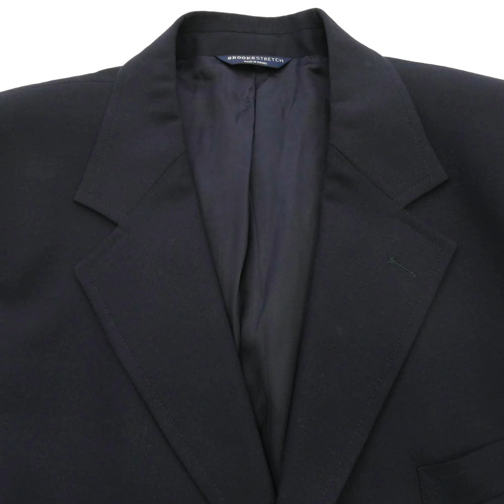 Brooks Brothers ブルックスブラザーズ STRETCH ストレッチ 紺ブレ ウール テーラードジャケット ブラック系 44R【中古】