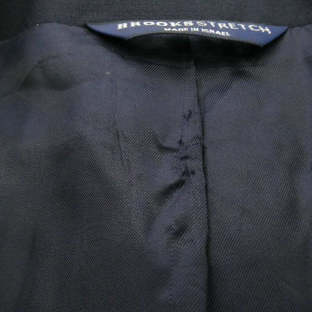 Brooks Brothers ブルックスブラザーズ STRETCH ストレッチ 紺ブレ ウール テーラードジャケット ブラック系 44R【中古】