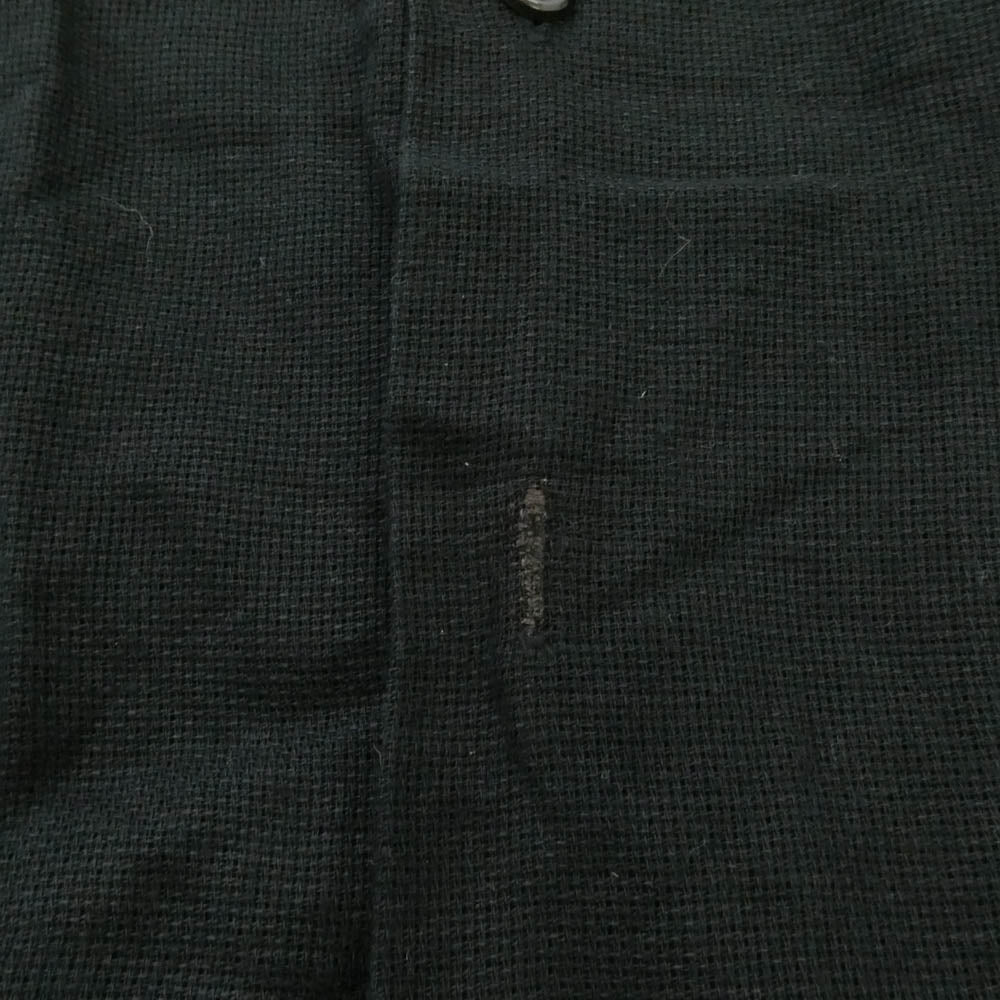 POLO RALPH LAUREN ポロ・ラルフローレン CLAYTON S/S クレイトン リネン コットン 胸ポケット オープンカラー 開襟 半袖 シャツ ブラック系 M【中古】