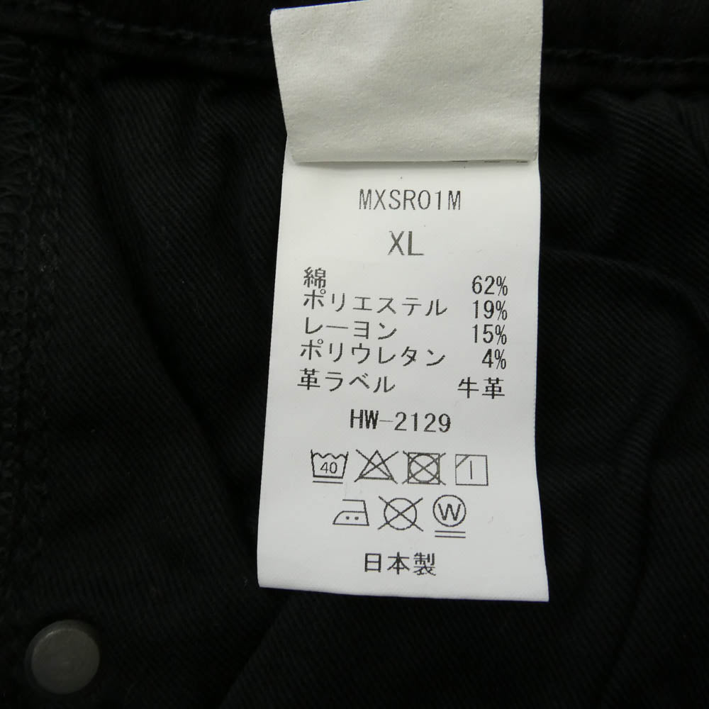BIG JOHN ビッグジョン MXSR01M × SURT サート イージー ウエストゴム スキニー デニムパンツ ブラック系 XL【中古】