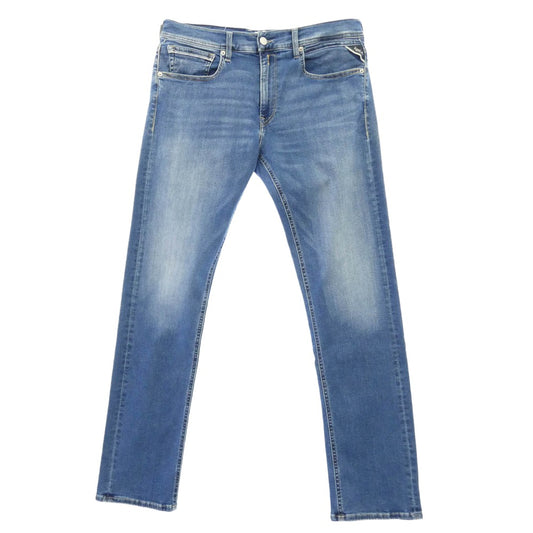 リプレイ GROVER ストレート ジーンズ デニムパンツ インディゴブルー系 33【美品】【中古】