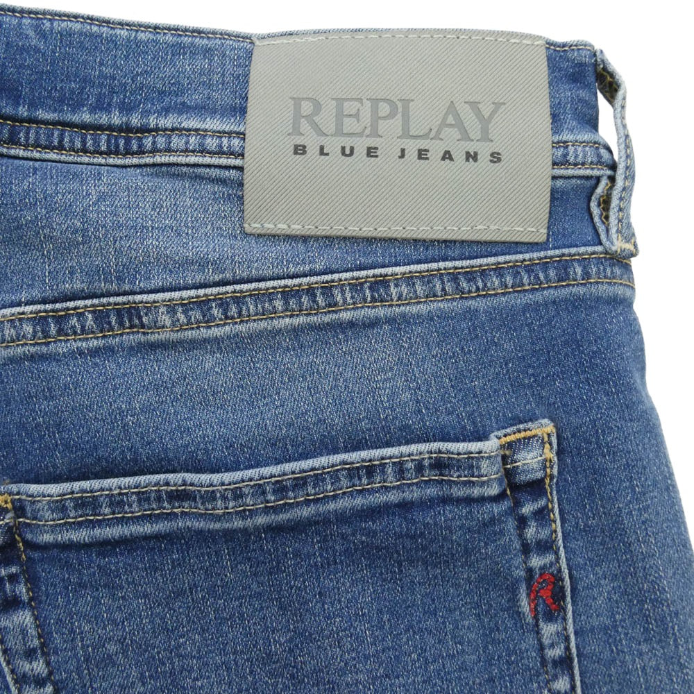 リプレイ GROVER ストレート ジーンズ デニムパンツ インディゴブルー系 33【美品】【中古】