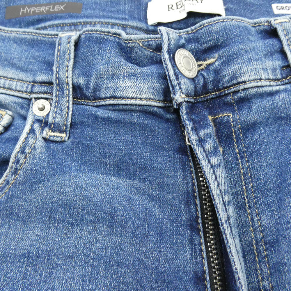 リプレイ GROVER ストレート ジーンズ デニムパンツ インディゴブルー系 33【美品】【中古】
