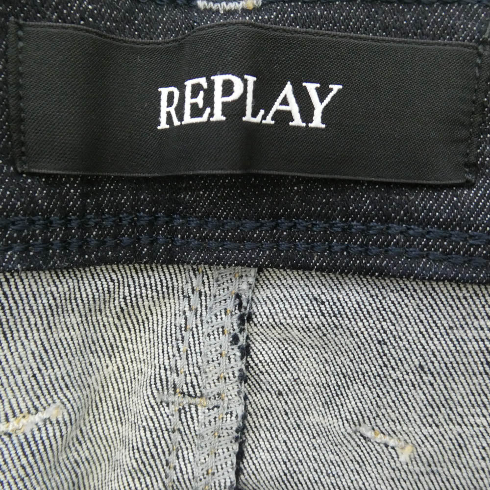 リプレイ ANBASS アンバス Hyperflex Original ストレッチ ジーンズ デニムパンツ インディゴブルー系 33【美品】【中古】