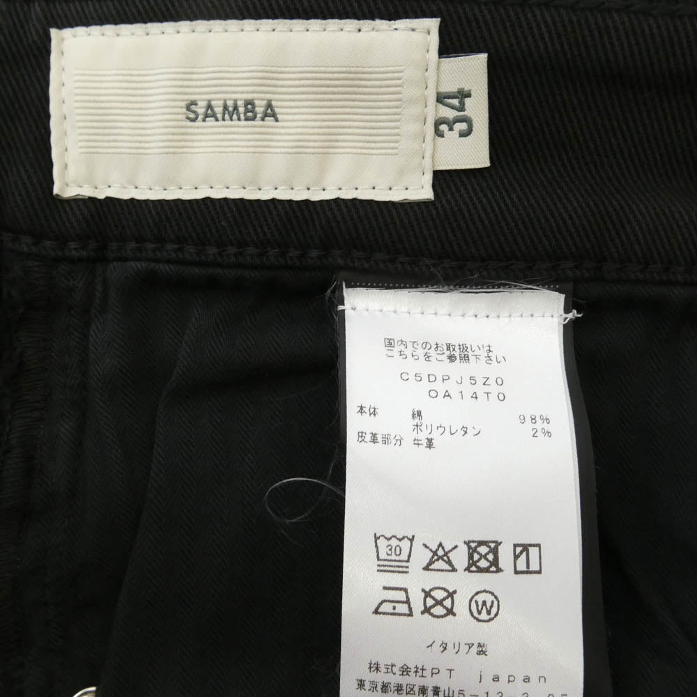 ピーティートリノ C5DPJ5Z0 SAMBA 5P 5ポケット ツイル デニムパンツ ブラック系 S【極上美品】【中古】