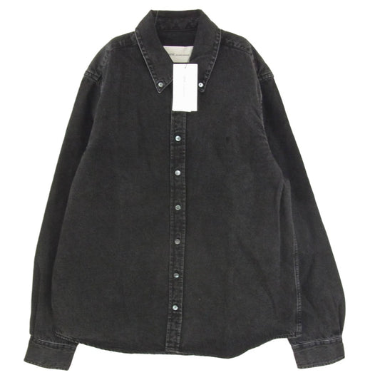 AMI PARIS アミパリス 26SS USH785 DE0125 de Coeur ブラックライトデニム ボタンダウン シャツ ジャケット ブラック系 L【極上美品】【中古】