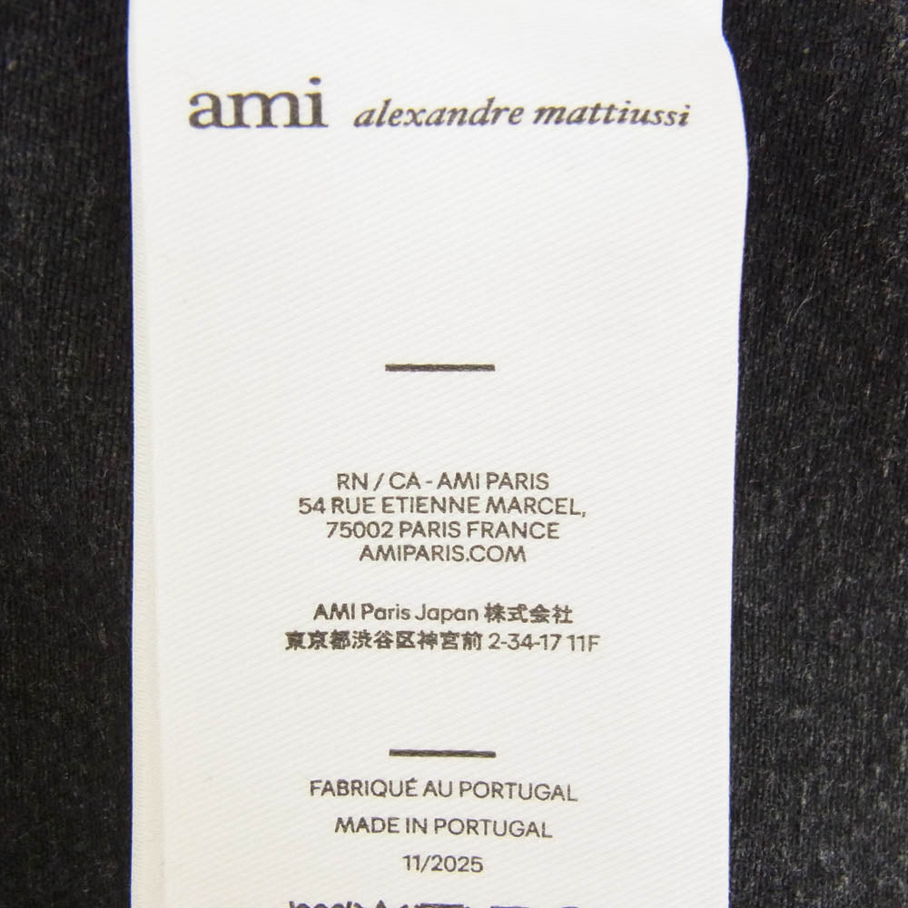 AMI PARIS アミパリス 26SS USH785 DE0125 de Coeur ブラックライトデニム ボタンダウン シャツ ジャケット ブラック系 L【極上美品】【中古】