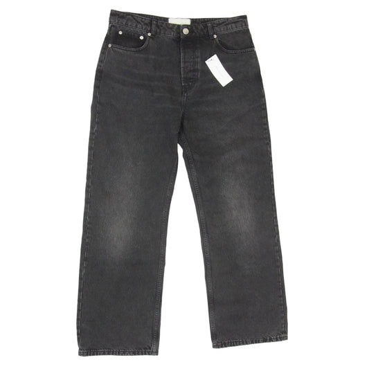 AMI PARIS アミパリス HTR450 DE0124 cotton large fit jeans ブラックライトデニム ラージフィット ジーンズ デニムパンツ ブラック系 30【極上美品】【中古】