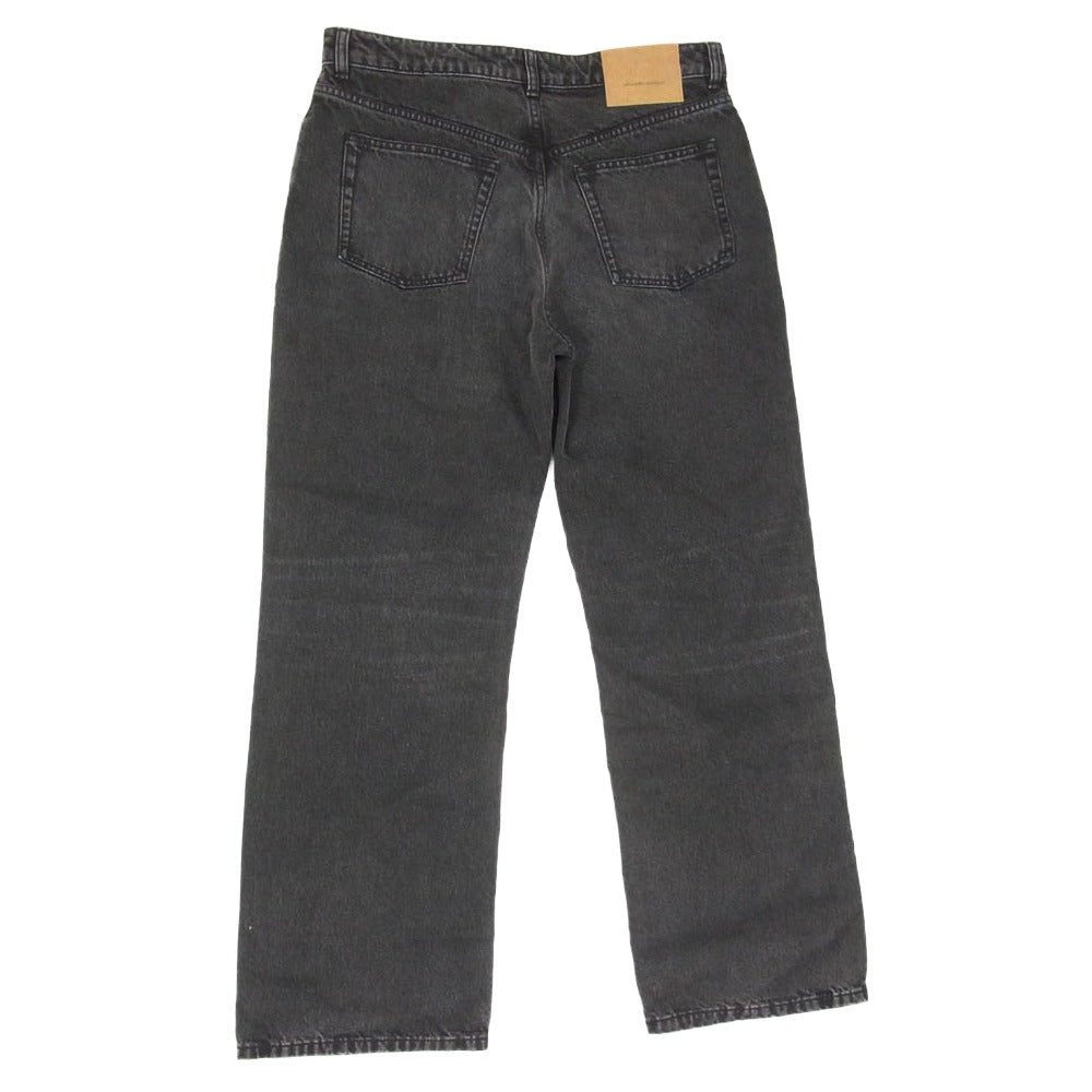 AMI PARIS アミパリス HTR450 DE0124 cotton large fit jeans ブラックライトデニム ラージフィット ジーンズ デニムパンツ ブラック系 30【極上美品】【中古】
