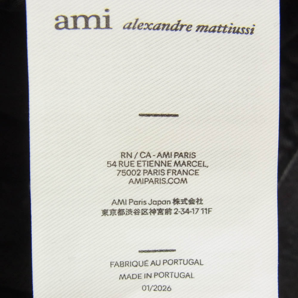 AMI PARIS アミパリス HTR450 DE0124 cotton large fit jeans ブラックライトデニム ラージフィット ジーンズ デニムパンツ ブラック系 30【極上美品】【中古】
