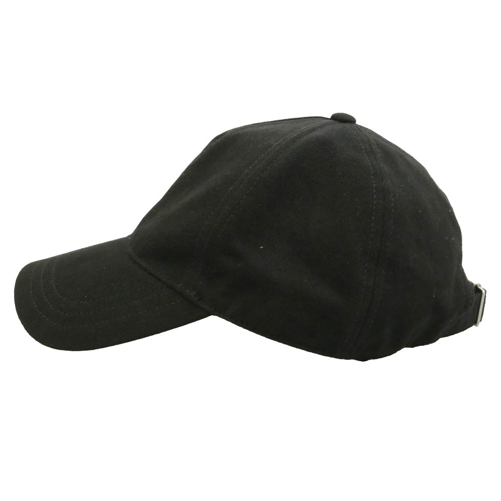 SAINT LAURENT サンローラン 864608 3YT51 Logo Hat ロゴステッチ ベースボール キャップ 帽子 ブラック系 59【中古】