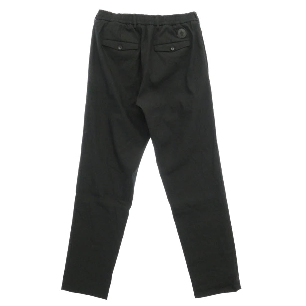 MONCLER モンクレール L10912A00020 PANTALONE SPORTIVO テクニカルリネンブレンド素材 パンタローネ スポルティーボ パンタロン イージー スラックスパンツ ブラック系 44【中古】