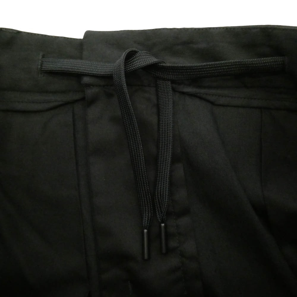 MONCLER モンクレール L10912A00020 PANTALONE SPORTIVO テクニカルリネンブレンド素材 パンタローネ スポルティーボ パンタロン イージー スラックスパンツ ブラック系 44【中古】