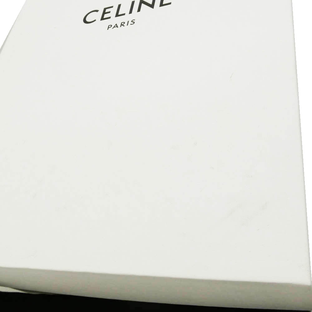 CELINE セリーヌ トリオンフ ミドルカット レインブーツ ブラック系 37【極上美品】【中古】