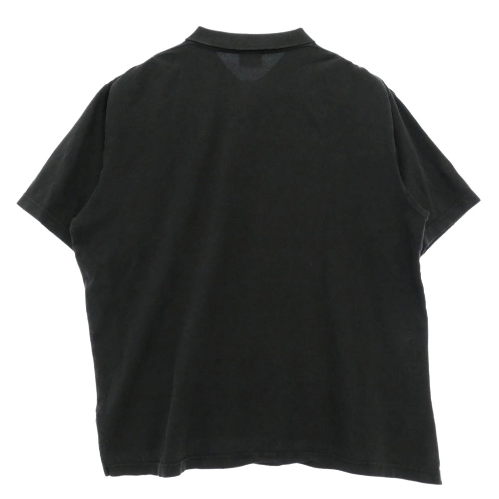 BALENCIAGA バレンシアガ 25SS 828531 TSVC7 Laurel Solid S/S Polo Shirt ローレル クラシック BBロゴ刺繍 半袖 ポロシャツ ブラック系 S【中古】