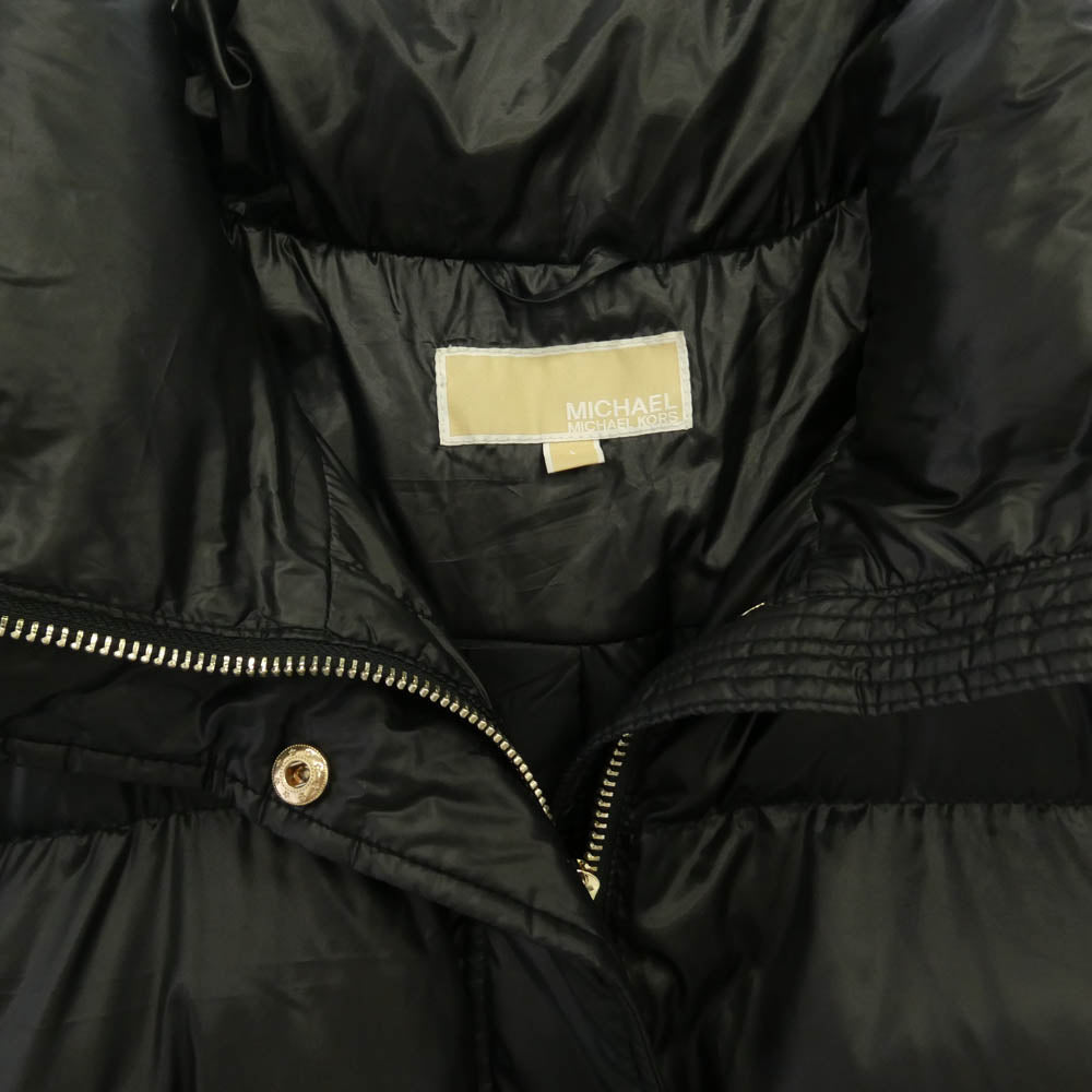 Michael Kors マイケルコース MK ロゴ 中綿 ジャケット ブルゾン ブラック系 L【中古】