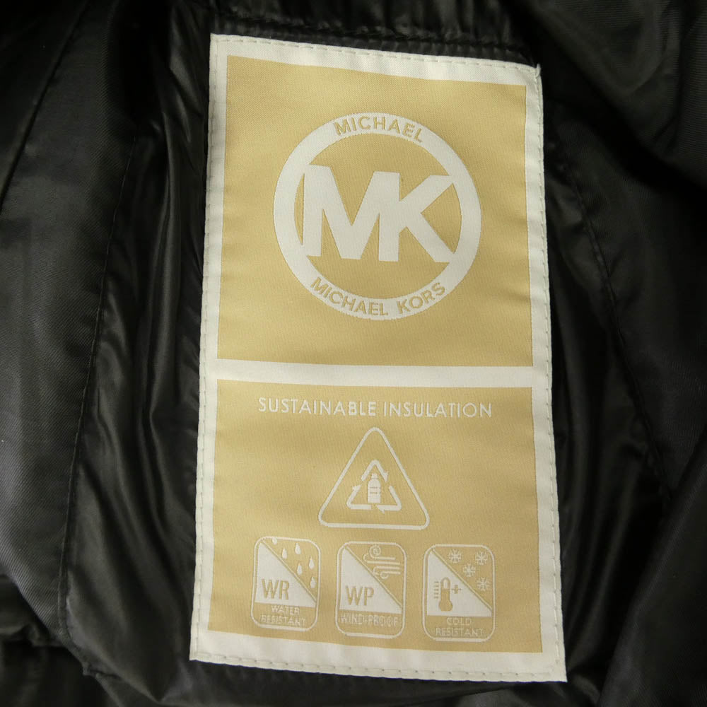 Michael Kors マイケルコース MK ロゴ 中綿 ジャケット ブルゾン ブラック系 L【中古】