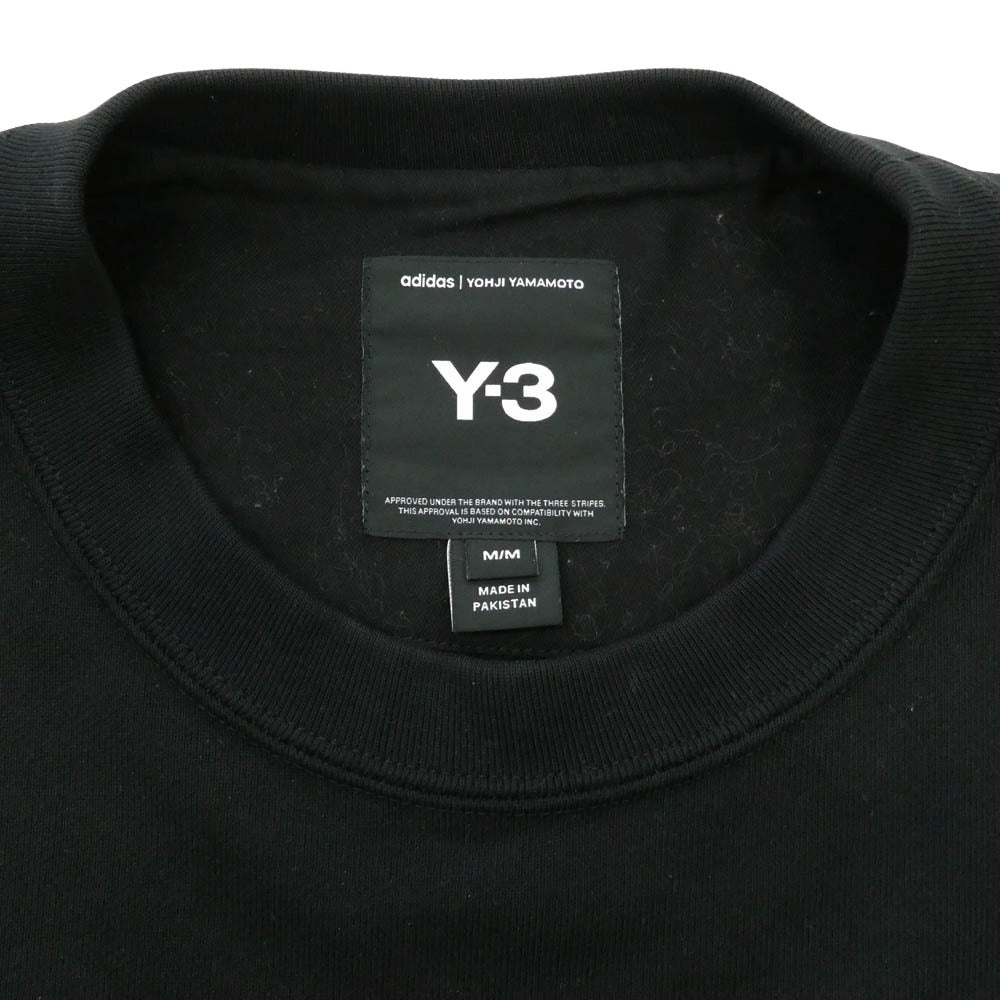 Y-3 Yohji Yamamoto ワイスリー ヨウジヤマモト 25SS JN4881 GRAPHIC SWEAT CREW グラフィック ロゴ スウェット ブラック系 ホワイト系 M【中古】