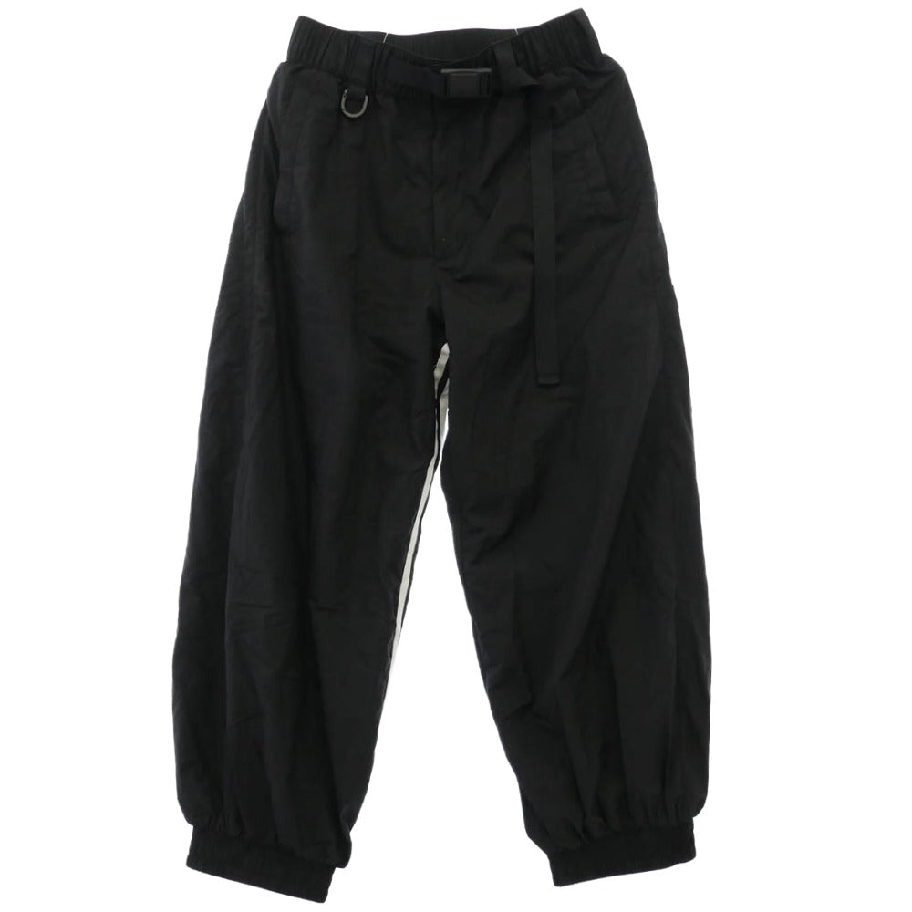 Y-3 Yohji Yamamoto ワイスリー ヨウジヤマモト JD5998 3-Stripes Nylon Shell Pants ストライプ ナイロン シェル パンツ ブラック系 ホワイト系 S【中古】
