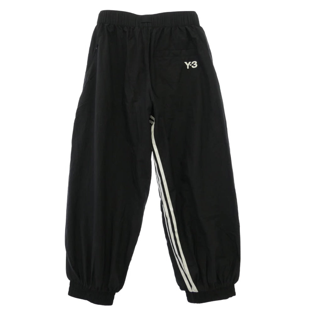 Y-3 Yohji Yamamoto ワイスリー ヨウジヤマモト JD5998 3-Stripes Nylon Shell Pants ストライプ ナイロン シェル パンツ ブラック系 ホワイト系 S【中古】