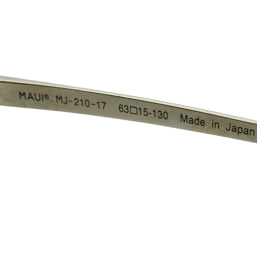 マウイジム MJ-210-17 PILOT パイロット アビエーター サングラス アイウェア シルバー系 63□15-130【中古】