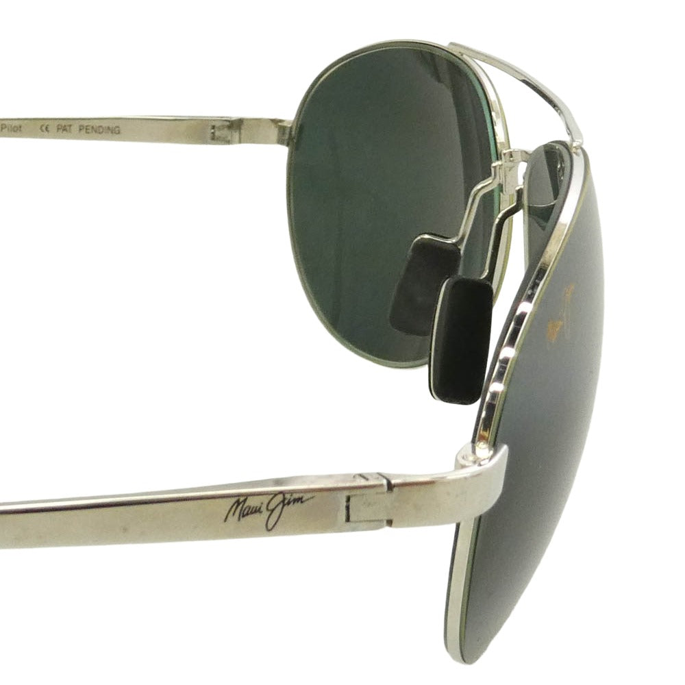 マウイジム MJ-210-17 PILOT パイロット アビエーター サングラス アイウェア シルバー系 63□15-130【中古】