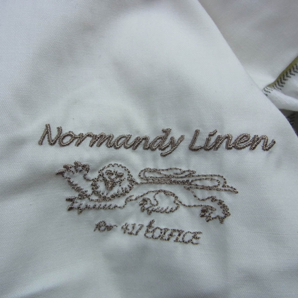 EDIFICE エディフィス 26SS 26-030-312-2004-1-0 NORMANDY LINEN ノルマンディーリネン ストライプ パンツ ホワイト系 M【中古】