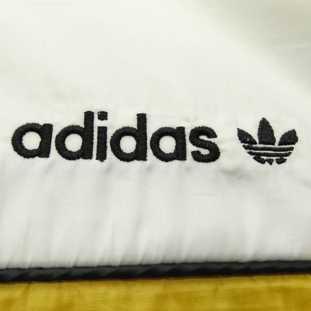 adidas アディダス AK9001 00s 3ストライプ 素材切替 フルジップ トラックジャケット ジャージ ウィンドブレーカー ホワイト系 イエロー系 ブラック系【中古】