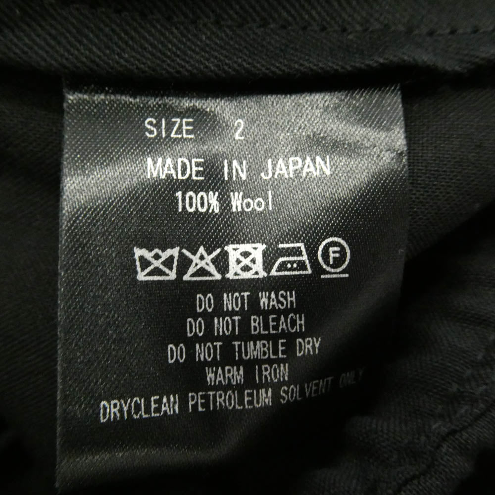 markaware マーカウェア 26SS A26B04PT02C オーガニックウール 2/80トロピカル トリプルプリーテッドイージートラウザーズ スラックスパンツ ブラック系 2【中古】