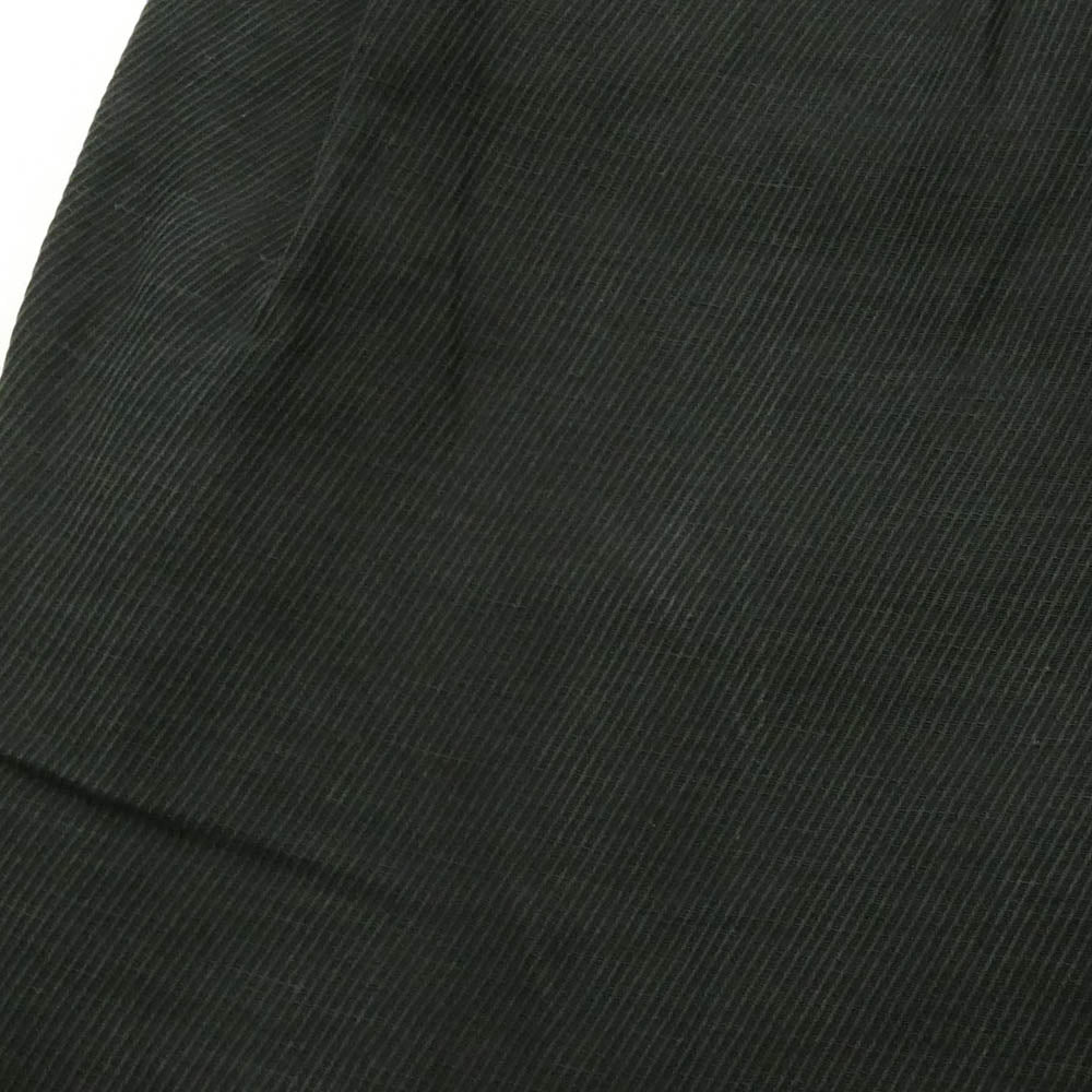ヨーク 26SS YK26SS01209P Linen Silk Kersey 3pleated Tapered Trousers リネンシルクカルゼ ワイド テーパード 3プリーツ パンツ トラウザーズ ブラック系 2【中古】