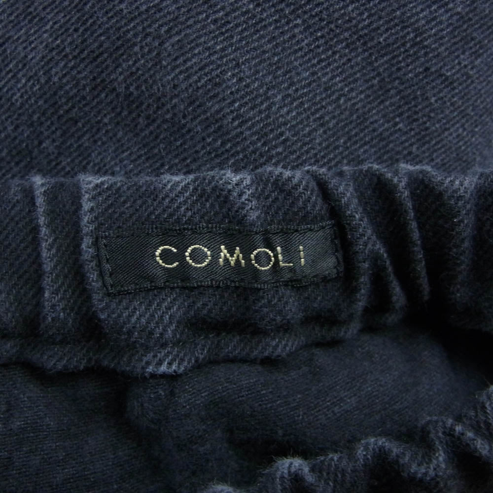 COMOLI コモリ 25SS B01-03009 ブラックドリルテーパードパンツ ブラック系 1【中古】