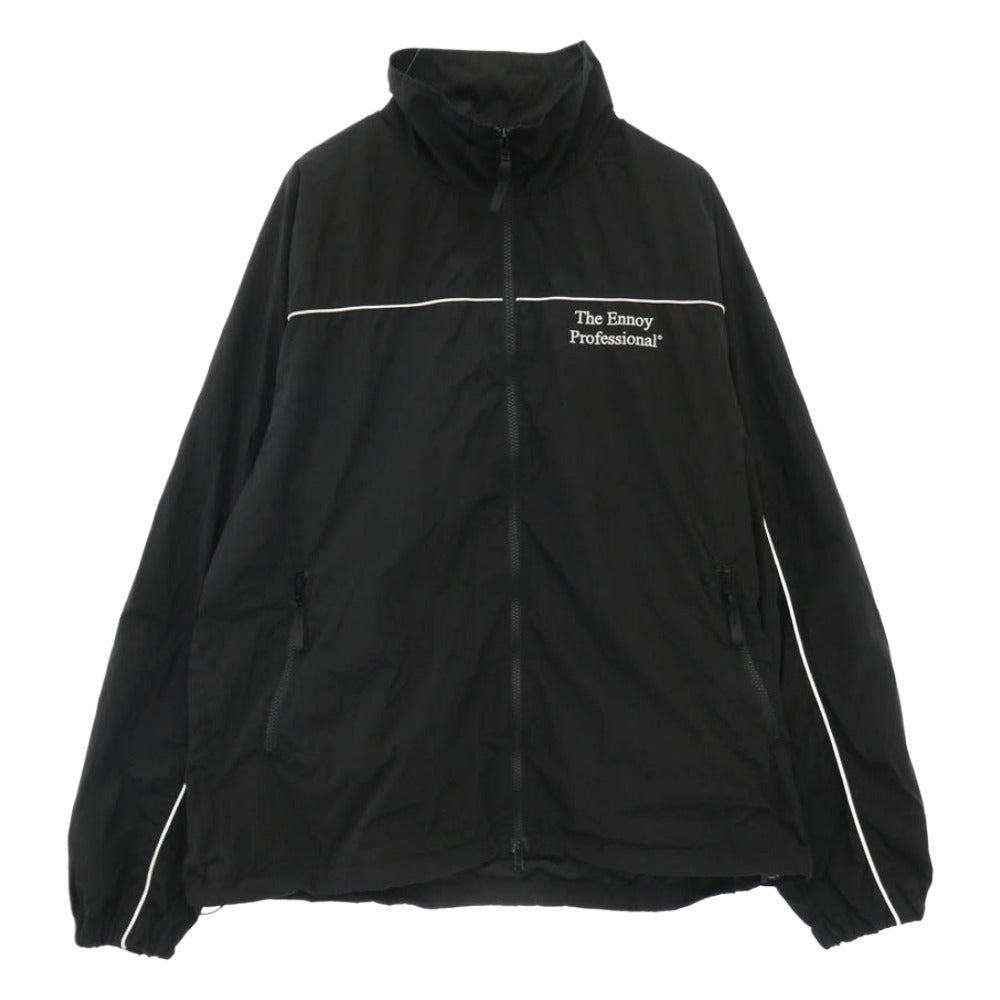 The Ennoy Professional ザ エンノイ プロフェッショナル 26SS SS26BRENJK01LP PIPING NYLON TRACK SUIT パイピング ナイロン トラック ジャケット ブラック系 L【中古】