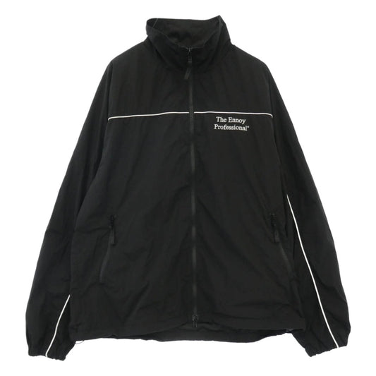 The Ennoy Professional ザ エンノイ プロフェッショナル 26SS SS26BRENJK01LP PIPING NYLON TRACK SUIT パイピング ナイロン トラック ジャケット ブラック系 L【中古】