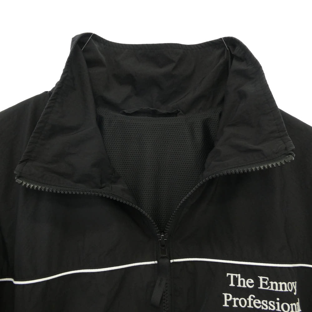 The Ennoy Professional ザ エンノイ プロフェッショナル 26SS SS26BRENJK01LP PIPING NYLON TRACK SUIT パイピング ナイロン トラック ジャケット ブラック系 L【中古】